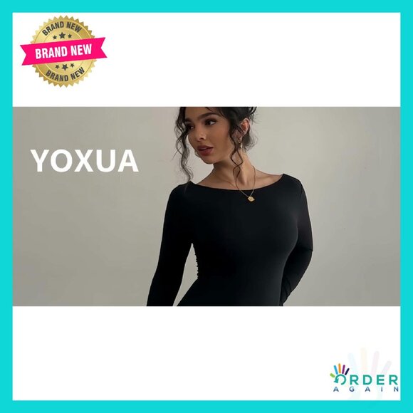 Long Sleeve Boat Neck Mini Dress Slim Fit Elegant Party Club Office Wear - Picture 8 of 8